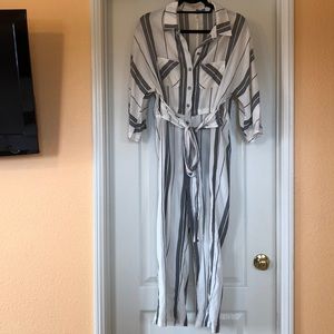 Free People striped jumpsuit